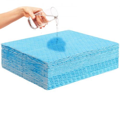 

VEVOR Tamponi assorbenti per versamenti, Tampone assorbente acqua, Capacità 6 gal/22,74 L, 38x48 cm, Tampone assorbente in polipropilene per acqua, Kit tappetini assorbenti 30 Pezzi di confezione