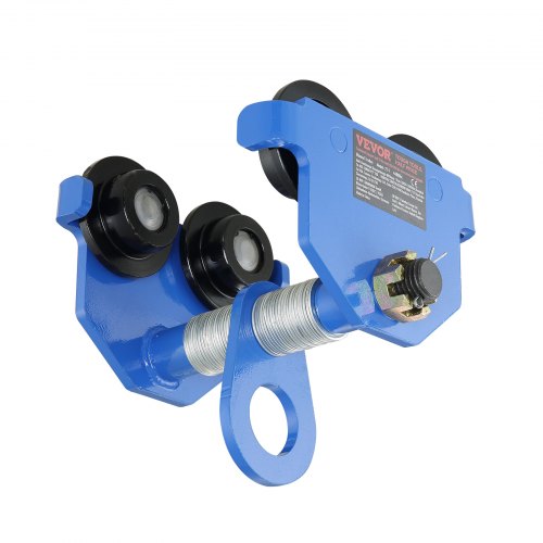 

VEVOR Carrello con Trave di Spinta, Carrello Manuale, Capacità di Carico di 1 Tonnellata, Regolabile per Larghezza Flangia della Trave da 63.5mm a 177.8mm, per Paranco da Garage in Acciaio Legato