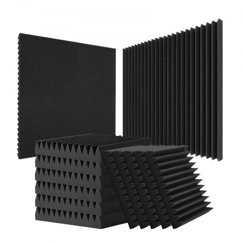 

VEVOR Pannelli Acustici in Schiuma, 50 Pezzi 300 x 300 x 50 mm, Pannelli Acustici Adesivi ad Alta Densità, Pannello Acustico Ignifugo, Pannello Fonoassorbente per Pareti e Soffitti di Studi, Nero