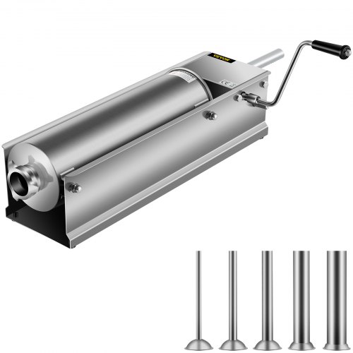 

VEVOR Insaccatrice per Salsicce Orizzontale Manuale 7L in Acciaio Inox, Macchina Riempitrice 7L Orizzontale per Salsiccia Salumi da Tavolo Manuale Uso Commerciale Casalingo, Riempitrice di Salsicce