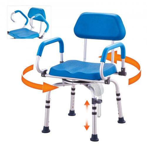 

VEVOR Sedia da Doccia Girevole a 360 Sedile Bagno Imbottito per Doccia 138 kg