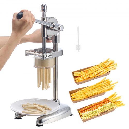 

VEVOR Tagliapatate Commerciale per Patatine Fritte, Pressa in Acciaio Inox per Strisce di Patate Fritte, Taglierina con Estrusore Estensibile, Pressa Manuale per Purè di Patate per Ristoranti