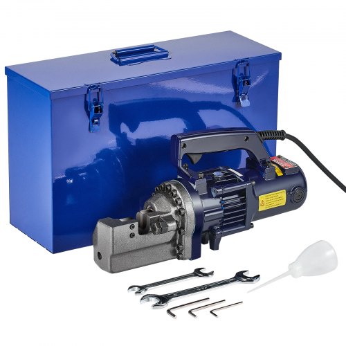 

VEVOR Taglierina Idraulica Elettrica Portatile per Barre d'Armatura Diametro di Taglio 4-22mm 1350W, Utensile da Taglio per Barre d'Armatura Taglierina in Ghisa e Alluminio con Valigetta Attrezzi