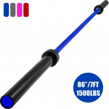 VEVOR 2.2M Bilanciere Olimpico per Sollevamento Pesi con Collari a Molla 20KG Grigio Blu