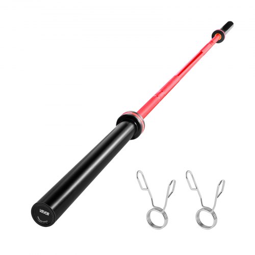 

VEVOR Bilanciere 2200 mm, per Piastre da 50 mm, Bilanciere con Impugnatura Zigrinata per Allenamento della Forza, Sollevamento Pesi, Stacco da Terra, Distensione su Panca, Capacità 453 kg