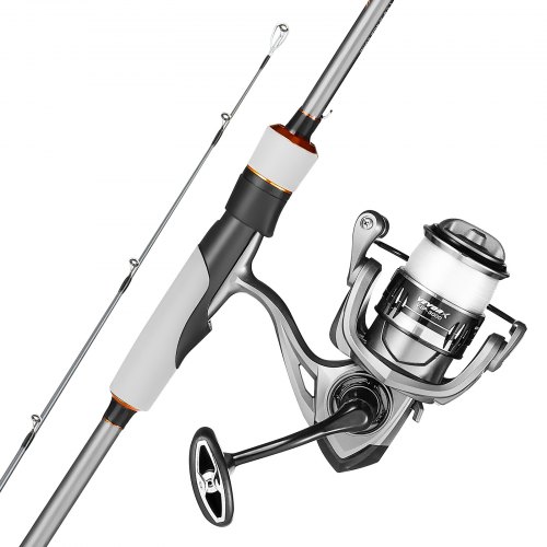 

VEVOR Set Canna in Due Pezzi da 2 m da Pesca e Mulinello Canna in Fibra di Vetro e Fibra di Carbonio IM6, Set Mulinello da Spinning con 7+1 Cuscinetti a Sfera, per la Pesca in Acqua Salata e Dolce