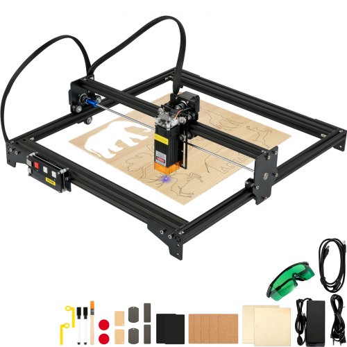 

VEVOR Pro Macchina per Incisione Laser, 410 x 400 mm Potenza 5,5 W 6000 mm/min Incisione Laser in Lega di Alluminio per Carta, Legno, Pelle, Stoffa, Plastica, Acrilico, Superficie Metallica Verniciata