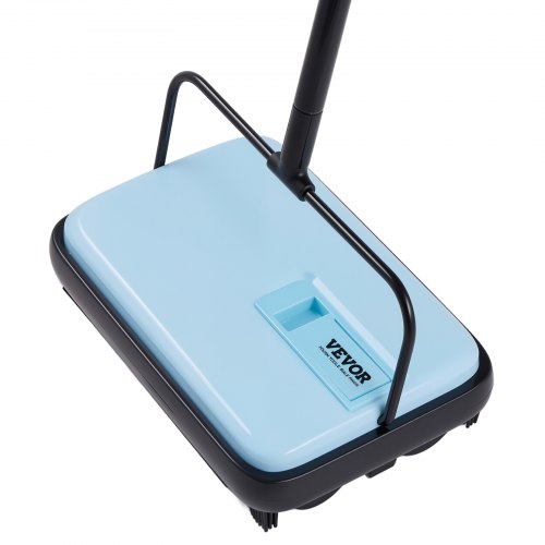 

VEVOR Spazzola per Tappeti Manuale, Spazzola con Capacità Contenitore della Polvere 300 ml, Facile da Svuotare, Larghezza di Pulizia 17 cm, per Tappeti, Peli di Animali Domestici, Blu