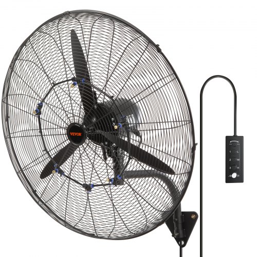 

VEVOR ventilatore da parete, 30 pollici, 3 velocità ad alta velocità max. 9.500 CFM, Ventilatore da parete industriale oscillante impermeabile, commerciale o residenziale per magazzino, serra, officina, Nero, ETL elencato