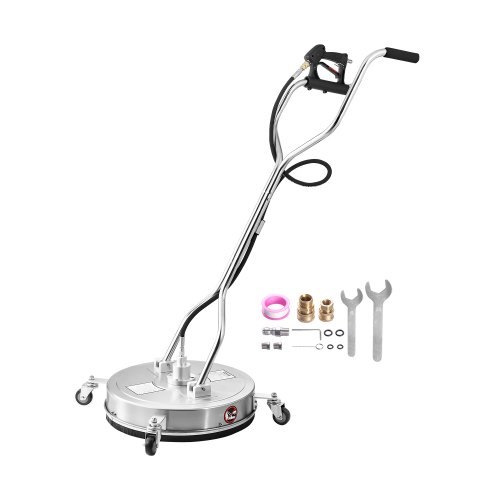 

VEVOR Idropulitrice per Superfici in Acciaio Inossidabile con 4 Ruote, 275,8 bar Max, Connettore Rapido da 3/8, 2 Ugelli di Spruzzo, Doppia Impugnatura, per Cemento, Patio, Marciapiede 10,37 kg