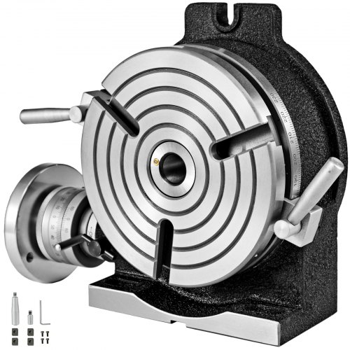 

VEVOR 200mm Tavola Rotante HV8 Tavola Rotante Orizzontale-Verticale con Piastra Divisoria 8pollici 3-Slot per Fresatrice per Foratura Fresatura con Chiavi e Viti