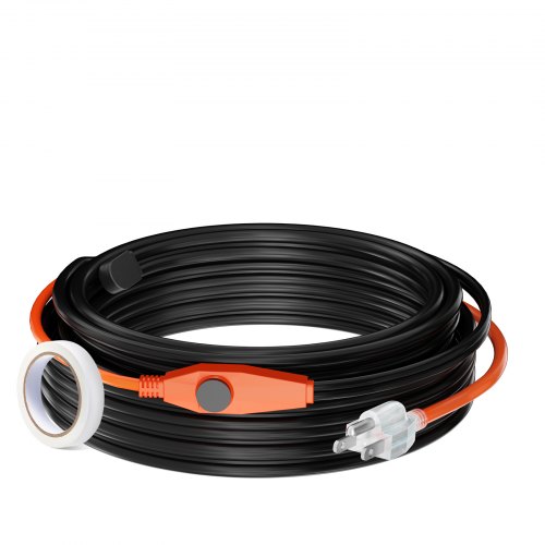 

VEVOR Cavo Riscaldante per Tubi Lunghezza da 25 m 23 W/m per Tubi con Termostato Integrato, Cavo Riscaldante per Tubi dell'Acqua Protezione Tubi in PVC, Tubi in Metallo e Plastica dal Congelamento