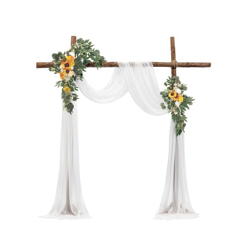 

VEVOR Kit di Fiori Artificiali per Arco Nuziale, Fiori Bianchi per Arco Nuziale con Kit di Tende, 2 Pezzi Composizione Floreale, 1 Pezzo Tende Trasparenti, per Bouquet Cerimonia Sfondo Ricevimento