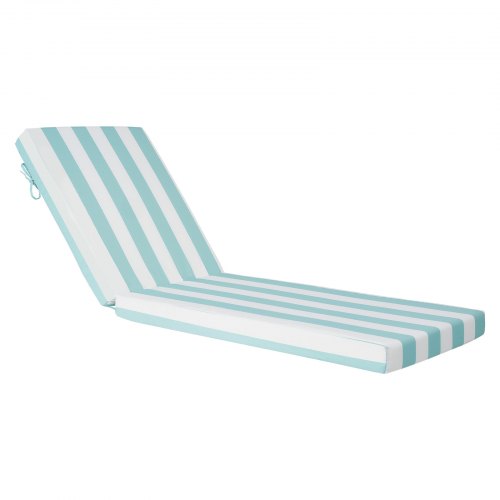 

VEVOR Set di 2 Cuscino per Chaise Longue, 2032 x 660 x 98 mm, Cuscini per Lettini Prendisole Impermeabili e Resistenti allo Sbiadimento, Esterno con Lacci, per Piscina, Strisce Verdi e Bianche