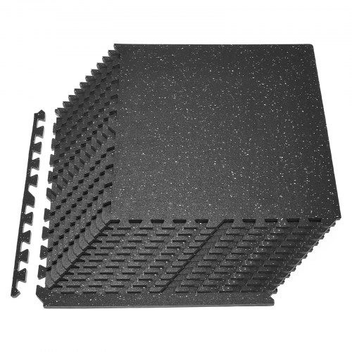 

VEVOR Set Tappetino Puzzle Protettivo per Pavimento da Palestra 24 pezzi 610 x 610 x 14 mm, Tappetini in Schiuma EVA ad Incastro Piastrelle con Puntini Bianchi da Ginnastica Ufficio Casa Allenamento