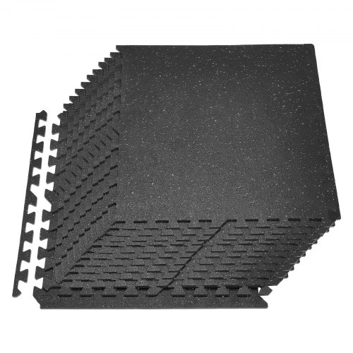 

VEVOR Set Tappetino Puzzle Protettivo per Pavimento da Palestra 24 pezzi 610 x 610 x 10 mm, Tappetini in Schiuma EVA ad Incastro Piastrelle con Puntini Grigi da Ginnastica Ufficio Casa Allenamento