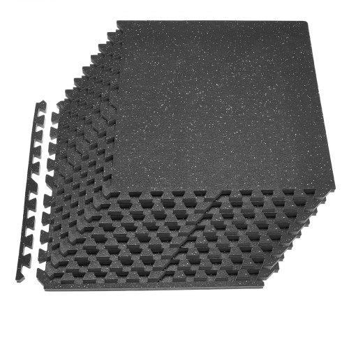 

VEVOR Set Tappetino Puzzle Protettivo per Pavimento da Palestra 12 pezzi 610 x 610 x 20 mm, Tappetini in Schiuma EVA ad Incastro con Puntini Grigi da Ginnastica Palestra Ufficio Casa Allenamento