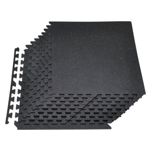

VEVOR Set Tappetino Puzzle Protettivo per Pavimento da Palestra 24 pezzi 610 x 610 x10 mm, Tappetini in Schiuma EVA ad Incastro con Puntini Blu da Ginnastica Palestra Ufficio Casa Allenamento