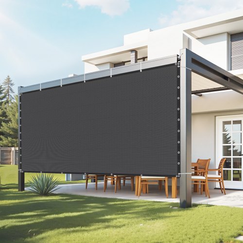 

VEVOR Vela Ombreggiante con Protezione Solare per Esterno 305x366cm Nero