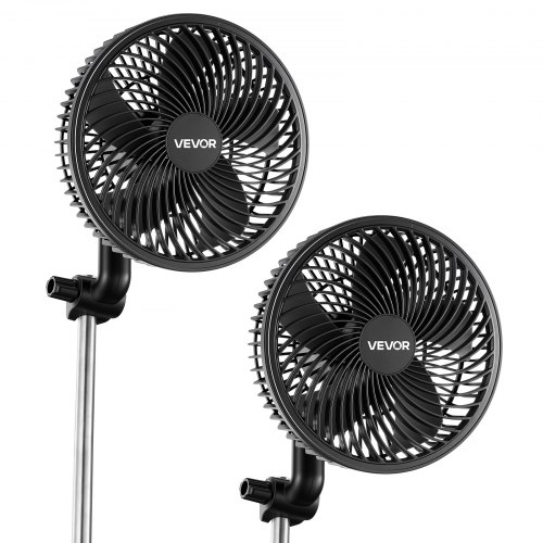 

VEVOR Ventilatore a Clip per Piante, Ventilatore Ricaricabile per Grow Box con Porta USB, Velocità Multiple e Modalità di Circolazione, Controllo Intelligente, Oscillazione Potente, Confezione da 2