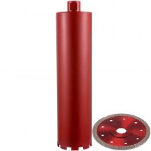VEVOR Punta Diamantata, Diametro della Punta 4 pollici / 101 mm 5 kg Frese a Tazza Diamantate e Lega di Alluminio per La Perforazione di Cemento Duro, Muratura, Mattoni Duri e Altri Materiali Duri