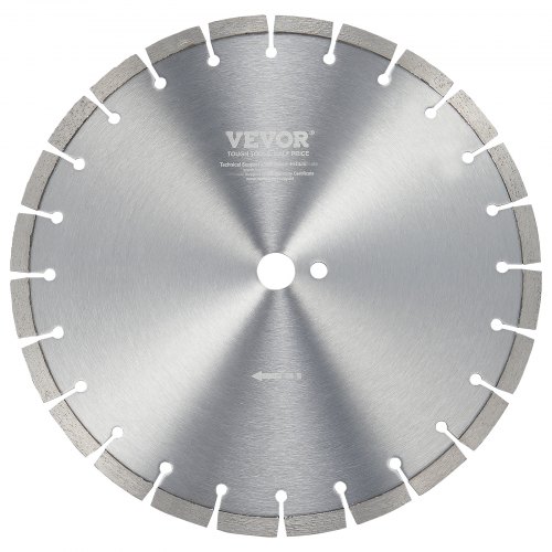 

VEVOR Lama per troncatrice diamantata, Lama per calcestruzzo 350 mm a umido o a secco, Lama a segmenti diamantati 12 mm con denti piatti, Diametro foro centrale universale 1"/25,4 mm
