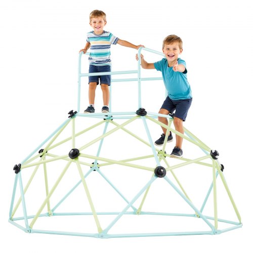 

VEVOR Struttura da Arrampicata Geometrica a Cupola Larghezza 183 cm, Carico 270 kg, Attrezzatura da Arrampicata per Bambini dai 3 ai 10 Anni, Parco Giochi Giardino Esercizio da Esterno Blu Verde