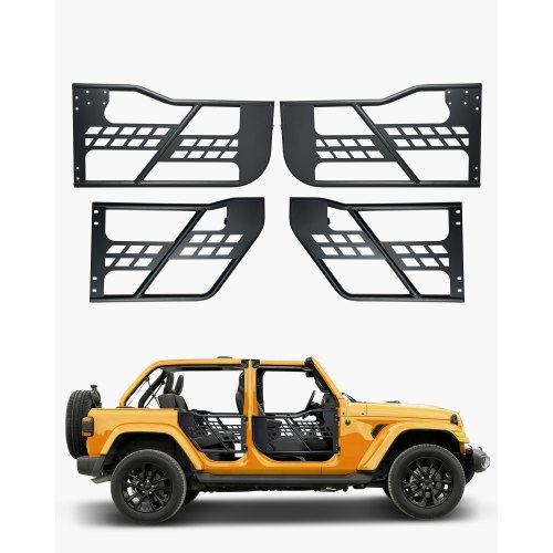 

VEVOR Porte Tubolari Jeep, 4 Porte in Stile Caccia, con Cerniere Resistenti Chiusura OE e Cuscinetti in Gomma Tubo in Acciaio Temprato, Avventure Porte per Jeep Wrangler JK 2007-2018