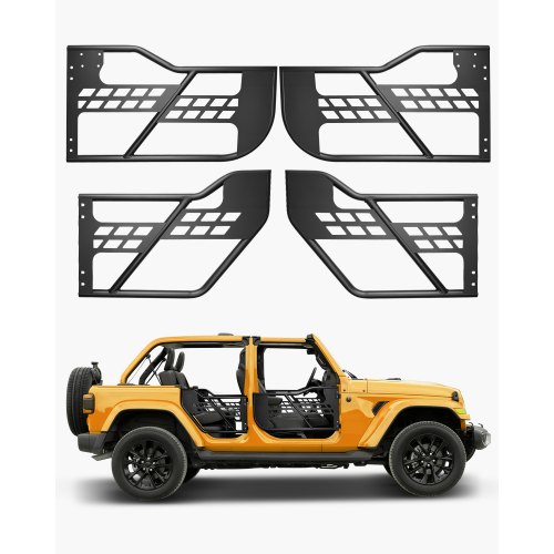 

VEVOR Porte Tubolari Jeep, 4 Porte in Stile Caccia 28,9 kg, con Cerniere Resistenti, Chiusura OE e Cuscinetti in Gomma, Porte per Jeep Wrangler JL 2018 a 2024 e Jeep Gladiator JT 2020 a 2024