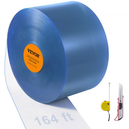 

VEVOR Tenda a Strisce in Plastica 5000x20 cm, Tenda a Lamelle Trasparente, Striscia per Porte in Plastica Liscia a Rullo Spessore 2mm Porte di Supermercato, Fabbrica, Magazzino, Centri Commerciali