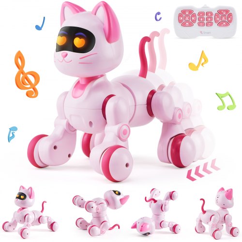 

VEVOR Robot Giocattolo per Bambini Telecomando Smart RC Gatto, Telecomando Programmabile, Controllo a Tocco, Giocattolo Robotico Gatto, Giocattolo Intelligente per Bambini, Robot Gatto Giocattolo