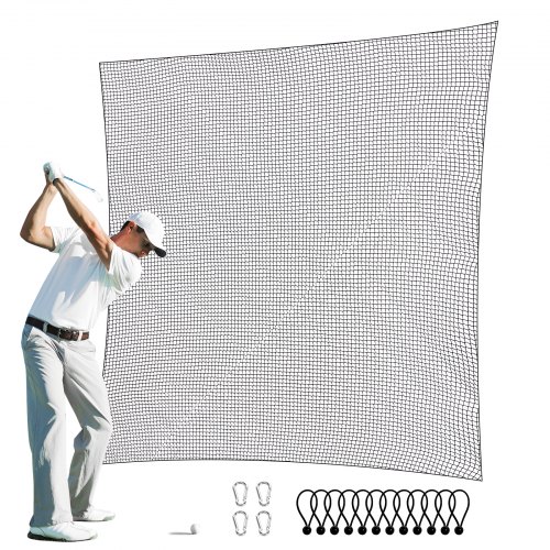 

VEVOR Rete da Golf Allenamento 3x3m, Rete da battuta per Interni per Golf, Baseball, Hockey, Calcio, Rete per Palline in Nylon, Barriera Rete Sportiva per Altalena da Allenamento Solo Rete
