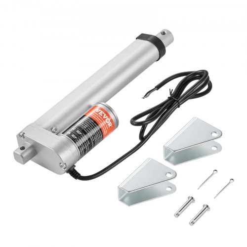 

VEVOR Attuatore lineare 12V, 15,24cm Attuatore lineare ad alto carico 149,69kg/1500N, Attuatore di movimento lineare da 4,826mm/s con staffa di montaggio e protezione IP54