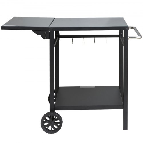 

VEVOR Carrello da Pranzo per BBQ da Esterno con Doppio Ripiano, Tavolo Mobile per la Preparazione degli Alimenti per Barbecue, Piano Multifunzionale in Ferro Pieghevole, Carrelli Modulari per Esterno