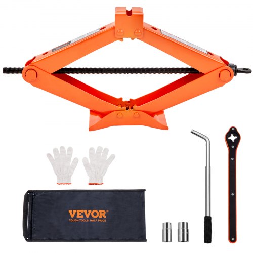 

VEVOR Martinetto a Forbice per Auto Cric Martinetto di Sollevamento per Sostituzione di Pneumatici Capacità Max. 2,5 Tonnellate da Officina Garage, Martinetto Manuale per Sollevamento Auto 95-435 mm
