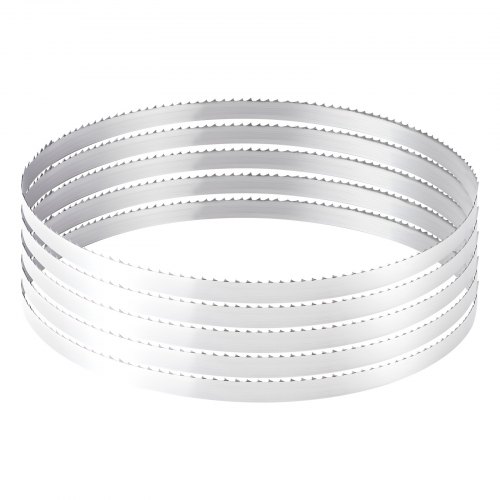 

VEVOR Lama per Seghe a Nastro Lunghezza da 2780 mm con 4 Denti Temprati TPI 18 HRC Lama di Ricambio in Acciaio al Carbonio Compatibile con le Troncatrici a Nastro per Lavorazione del Legno