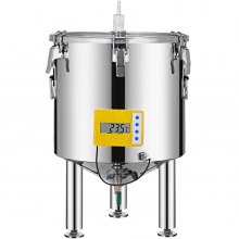 Fermentatore 53l Con Termometro Gorgogliatore Artigianale Birre Fondo Conico