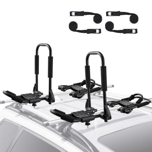

VEVOR Portapacchi per Kayak 2 Paia, Portapacchi a Chiusura Rapida, Barre da Tetto a J Morbide, per Tavola da Surf, Canoa, SUP, Tavola da Sci, Montaggio su Auto, SUV, Camion, 2 Kayak, Viaggio