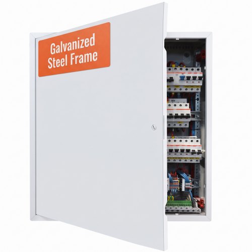 VEVOR Anta Sportello Ispezione per Manutenzione con Serratura 615 x 615 mm Apertura 165° Materiale Lamiera d'Acciaio Zincata, Blocco a Camma, per Manutenzione Riparazione Impianti Elettrici, Ufficio