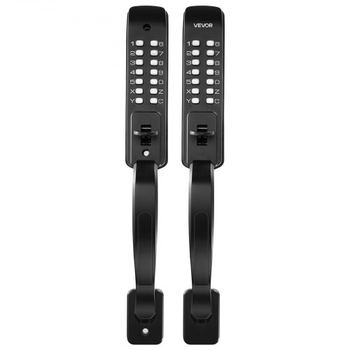 

VEVOR Serratura Meccanica a Combinazione per Porte con Tastiera Bifacciale Codice da 4-7 Cifre con Manico, Serratura Senza Chiave a Combinazione Porte d'Ingresso, Giardino, Cancello, Nero