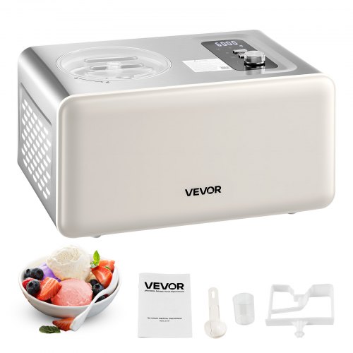 

VEVOR Gelatiera Automatica con Compressore Integrato, Macchina per Gelato Senza Precongelamento 2 L Sorbettiera Elettrica a 3 Modalità, Macchina per Gelato con Compressore per Casa