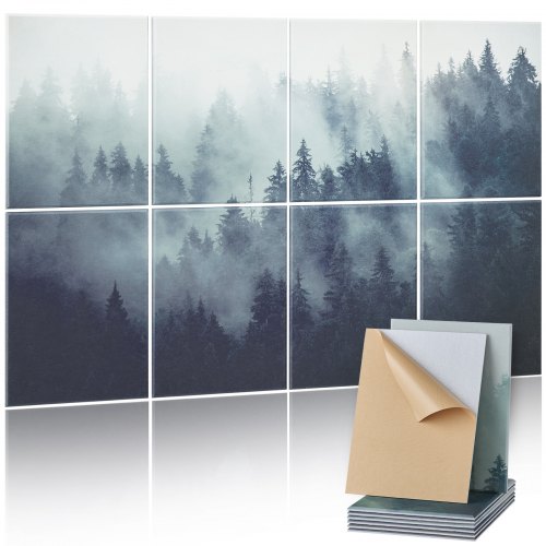

VEVOR Pannelli Acustici Artistici Autoadesivi 40x30x1 cm 8 Pezzi Foresta