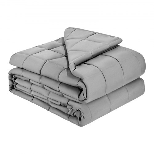 

VEVOR Coperta Ponderata, King Size, Coperta Pesante Traspirante con Perle di Vetro, Uso in Ogni Stagione, per Adulti da 90,7 a 113,4 kg, Migliora il Sonno, Grigio 2235 x 2640 mm ± 40 mm, ca. 9,2 kg