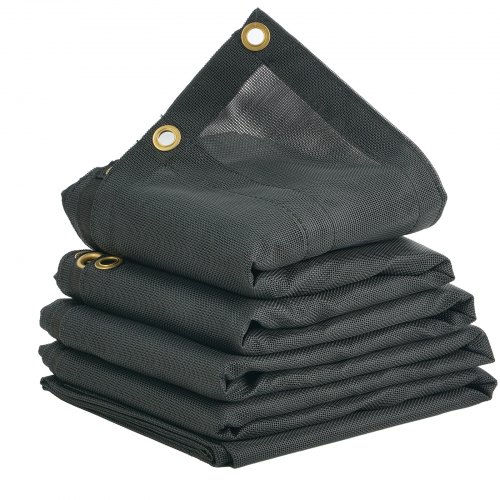 

VEVOR Telo in Rete per Autocarro con Cassone Ribaltabile, 7 x 14 Piedi, Copertura Nera Resistente Rivestita in PVC con Doppia Tasca da 5,5" 18 Once, Occhielli in Ottone, Fettuccia Rinforzata