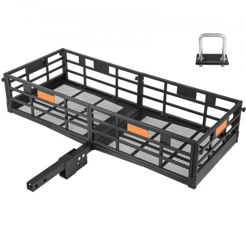 

VEVOR Cesto Portapacchi Pieghevole da Auto Camion Massima Capacità 226,8 kg con Stabilizzatore Dimensioni 152,4 x 60 x 36,6 cm, Cesto Portaoggetti Posteriore per Camion Auto Camper Gancio di Traino