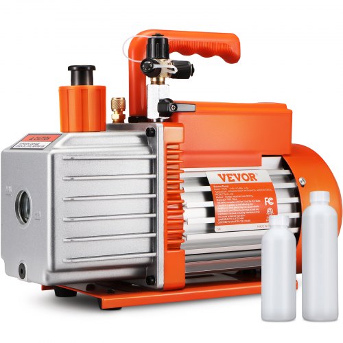 

VEVOR Pompa per Vuoto Rotativa a Palette 375 W Pompa per Vuoto per Aria Condizionata a 2 Stadi, 9,3 kg 142 L/min 115 V per Riparazione HVAC, Manutenzione della Refrigerazione, Degasaggio della Resina