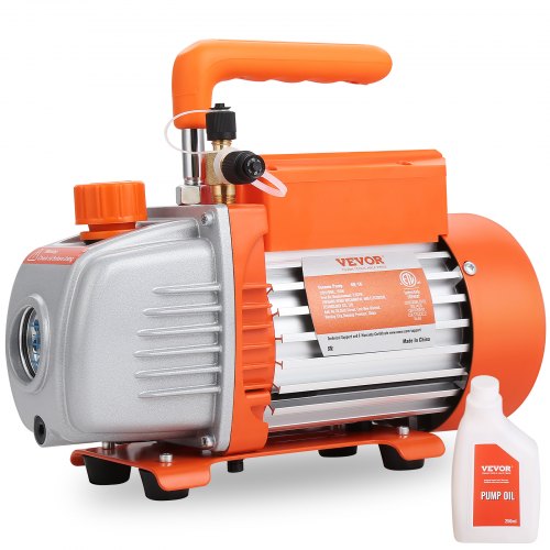 

VEVOR Pompa a Vuoto per Refrigerazione Aria Condizionata 150W Pompa a Vuoto Monostadio 100L/min, Pompa Vuoto 5Pa Velocità 1440 giri/min per Auto Riparazione HVAC Manutenzione Degassificazione Resina