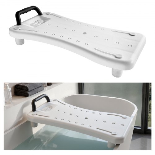 

VEVOR Sgabello da Vasca da Bagno Carico max 150 kg, Sedia di Trasferimento da Doccia per Vasca da Bagno Larghezza da 41 a 62 cm, Sedile di Ausilio per Doccia con Piedini Antiscivolo per Anziani