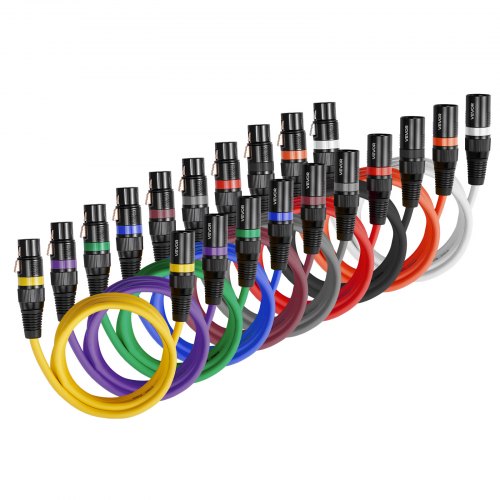 

VEVOR Cavo Audio Cannon XLR da 2 m, 10 Pezzi, Cavi per Microfono DMX Bilanciati Schermati da Maschio a Femmina, Cavi a 3 Pin Placcati in Oro, per Illuminazione da Palco, Sistemi di Altoparlanti