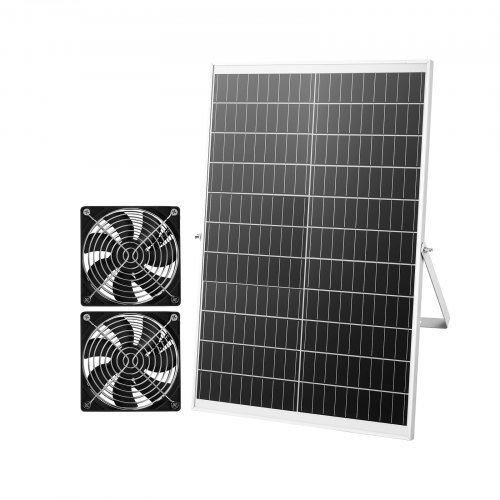 

VEVOR Ventilatore ad Energia Solare per Scarico d'Aria, Ventola con Pannello Solare 30 W 2 Ventole Velocità di 2668 giri/min, Ventilatore per Circolazione d'Aria per Serra Pollaio, Impermeabile IP65